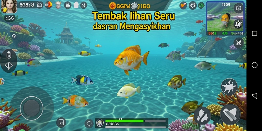 Screenshot gameplay 8G8G yang menampilkan aksi memukau dalam Tembak Ikan.