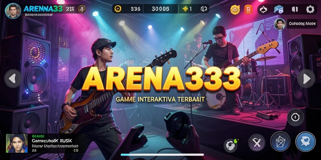 Tampilan menarik gameplay ARENA333 dengan tantangan musik yang interaktif.