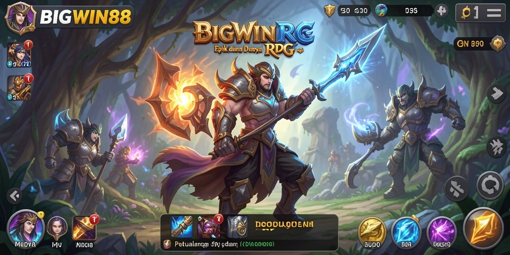 Tangkapan layar gameplay RPG BIGWIN88 yang menampilkan aksi seru.