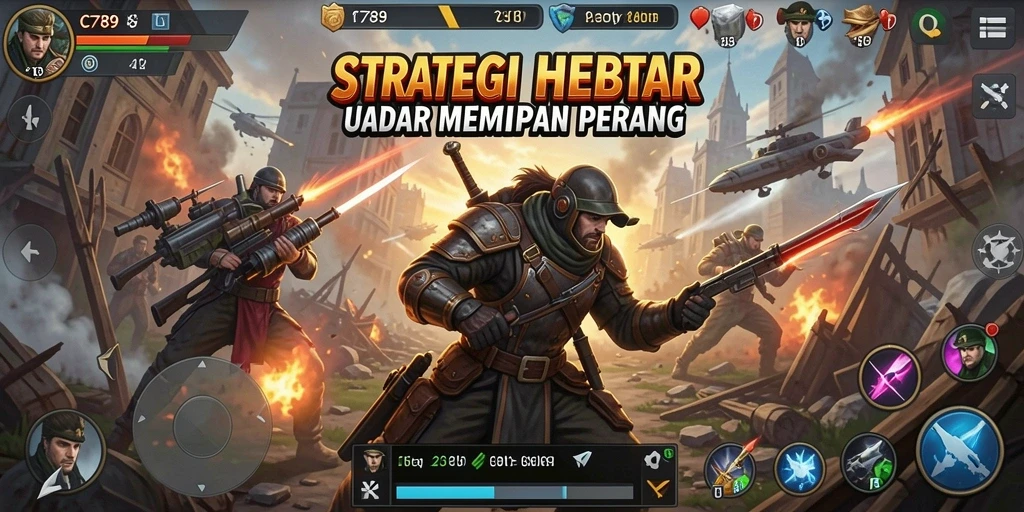 Tampilan gameplay epik C789 dengan aksi strategi yang mendebarkan.