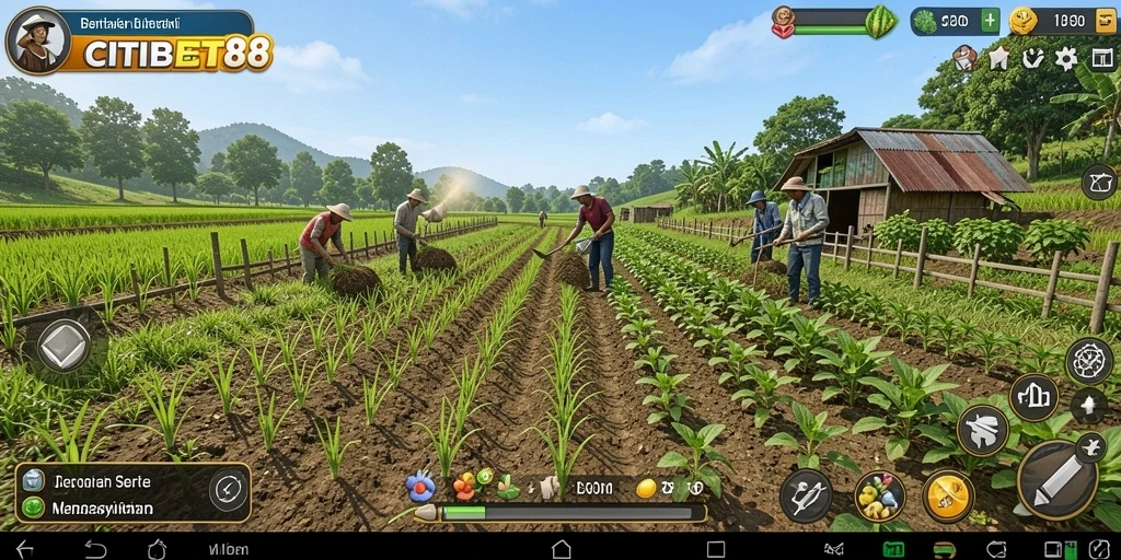 Tampilan screenshot gameplay pertanian yang menyenangkan di CITIBET88.