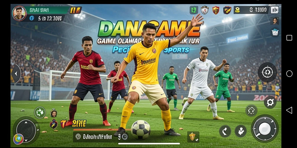 Tampilan gameplay DANAGAME dengan berbagai jenis olahraga yang seru.