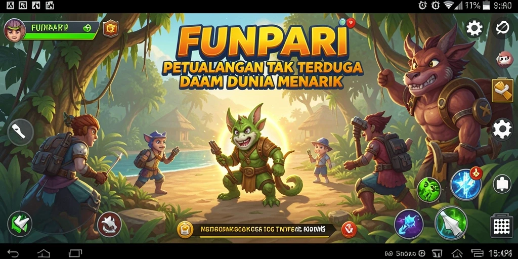 Tangkapan layar menunjukkan gameplay seru dan menantang dari FUNPARI.