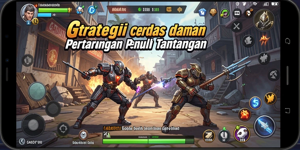 Tangkapan layar dari gameplay GADAITOTO yang menampilkan pertarungan strategis.