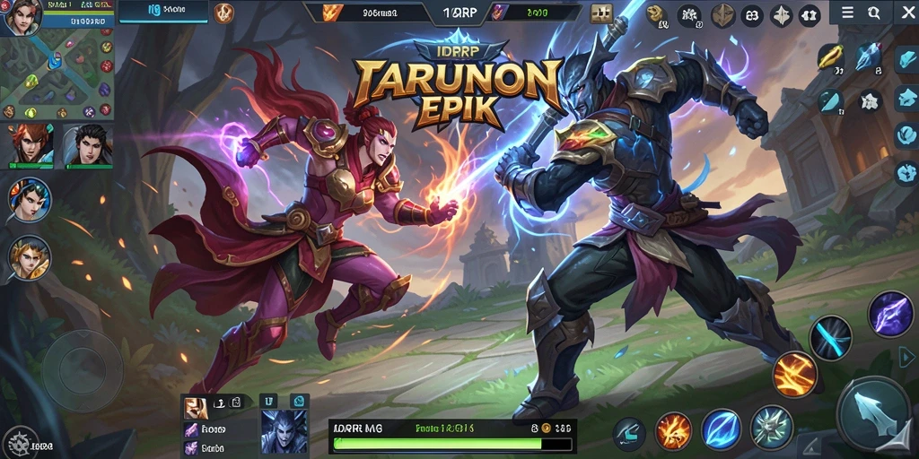 Screenshot dari gameplay <strong>IDRRP</strong> yang mendebarkan dengan pertempuran tim.