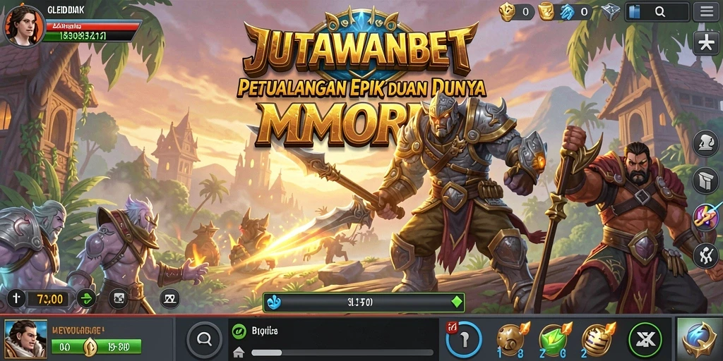 Tangkapan layar gameplay <strong>JUTAWANBET</strong> yang menampilkan aksi seru di dungeon.