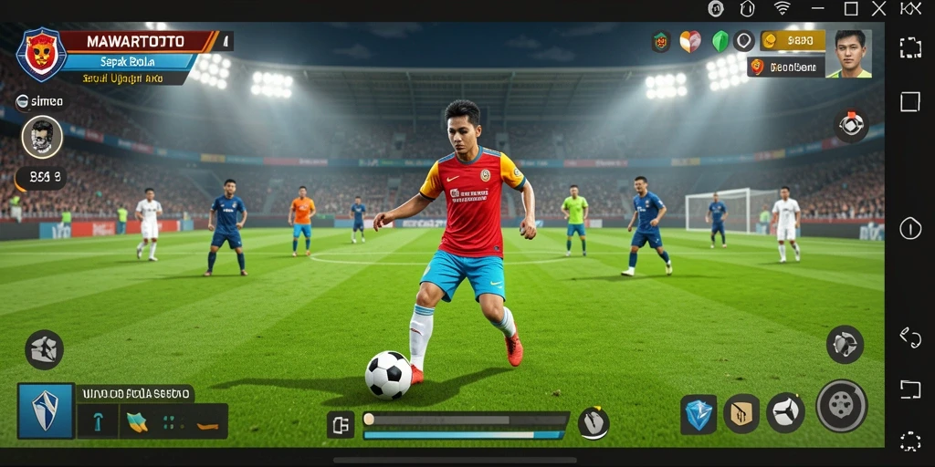 Screenshot gameplay MAWARTOTO menampilkan aksi seru di lapangan.