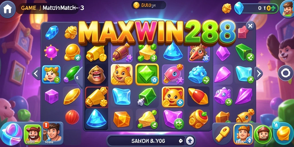 Gameplay seru dan menarik di MAXWIN288 dengan tantangan Match-3.