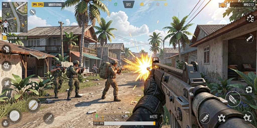 Tampilan gameplay seru dengan pertempuran intens menggunakan karakter unik.