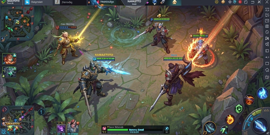 Tangkapan layar mojang gameplay dalam pertempuran seru NANASTOTO.