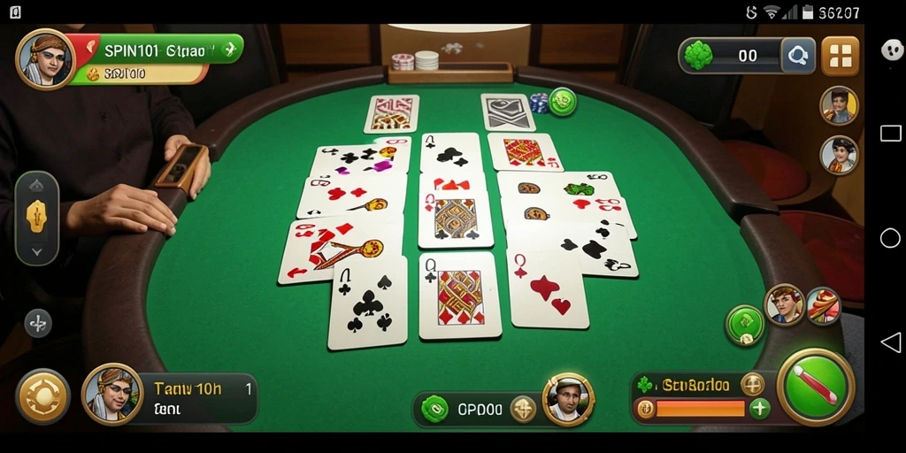Screenshot gameplay SPIN101 menampilkan ramainya pertandingan Gaple.