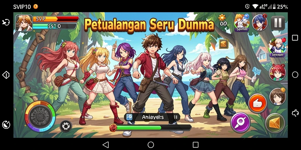 Tampilan gameplay SVIP10 dengan karakter Anime yang menawan.
