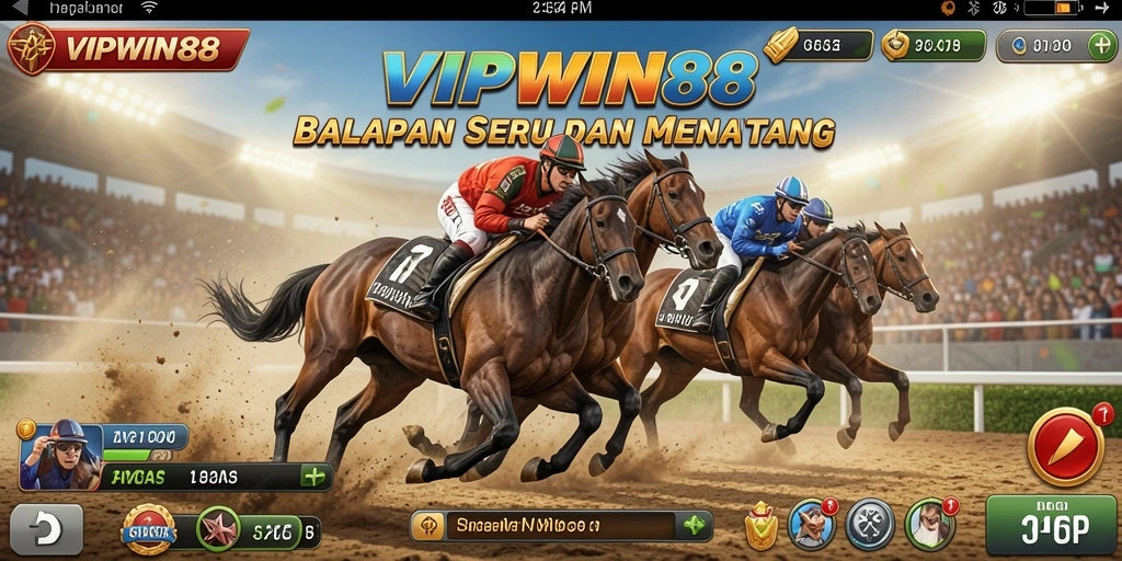 Screenshot gameplay VIPWIN88 yang menampilkan aksi balapan yang mendebarkan.