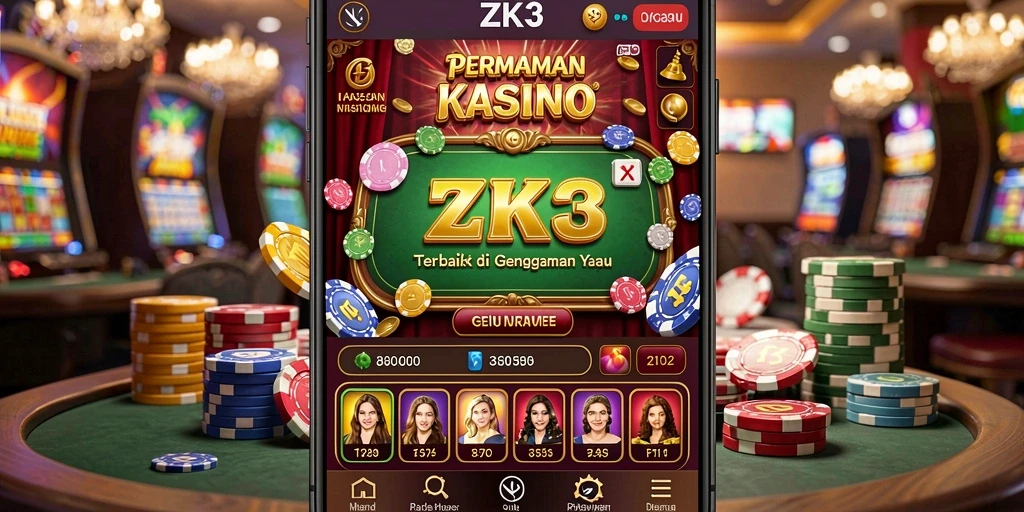 Tampilan gameplay ZK3 dengan pengalaman Kasino yang mendebarkan.
